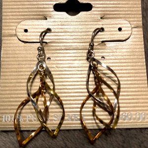 Silver two tone earrings